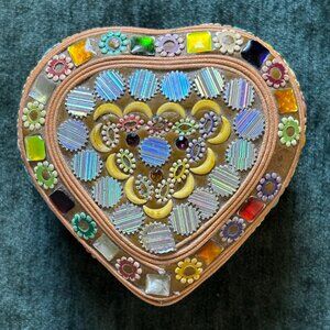 Decorative Jeweled Heart Table Art
